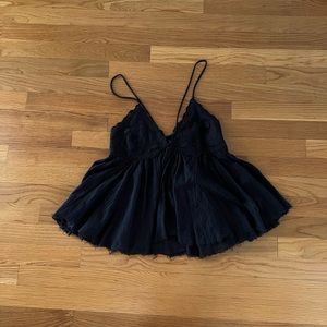 Free people black tank top